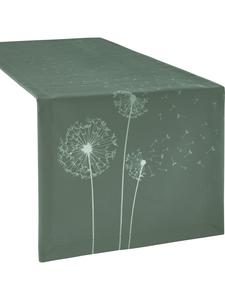 Erwin Müller Скатерть-дорожка цвета шалфея и белого