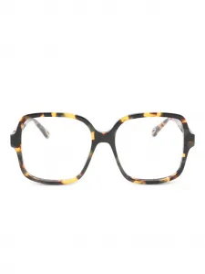 Очки в геометричной оправе Chloé, коричневый