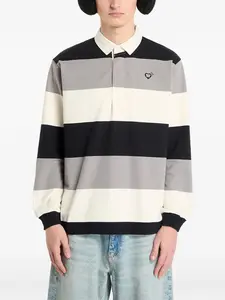 Рубашка поло с вышитым логотипом Human Made, черный