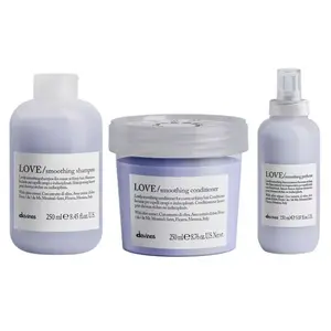 Набор: разглаживание волос: шампунь, 250 мл + кондиционер, 250 мл + сыворотка, 150 мл Davines Love smooth