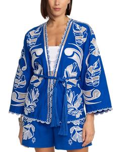 Куртка из льняной смеси Johnny Was Jodie Easy, синий