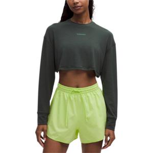 Футболка с рукавом дроп-шоулдер для женщин Lululemon, rainforest зеленый/rnfg