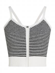 Karl Lagerfeld Вязаный топ черного цвета