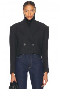 Короткое пальто из коллаборации с Emily Gemma GRLFRND, темно-серый