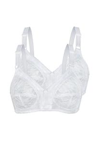 Мягкий бюстгальтер со вставкой 2 шт. в упаковке Sassa, белый