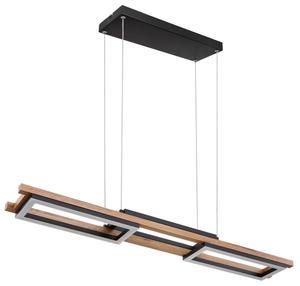 Светодиодная подвесная лампа Globo, 100x14x120 см, опал/черный/темно-коричневый