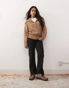 COLLUSION трикотажный кардиган на молнии из бисквита