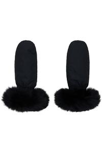 Yves Salomon Варежки из меха и пуха черной лисы