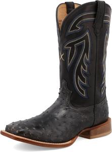 Ковбойские сапоги Twisted X Men's Ruff Stock Western с широким квадратным носком - Mrs0067, Distressed Saddle & Peacock