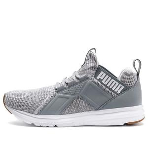 Кроссовки enzo knit low-top running shoes grey/white Puma, серый