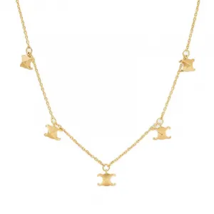 CELINE Триумф латунь, безникелевое ожерелье женское gold