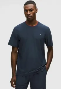 Полосатая сетчатая теннисная базовая футболка Lululemon, Club Blue