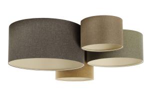 Потолочный светильник BPSKoncept 4Flames Boho Elegant, серо-зеленый - карамельный - экрю - серо-коричневый - горчично-желтый