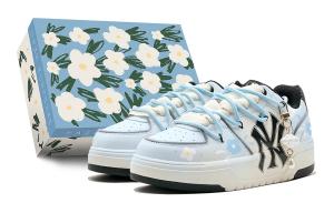 Кроссовки MLB Chunky Liner Skateboarding Shoes Unisex Low-top Black/blue/white, голубой