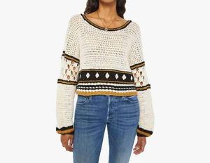 Свитер с расклешенными рукавами в цвете песчаных дюн Mother, Sand Dune