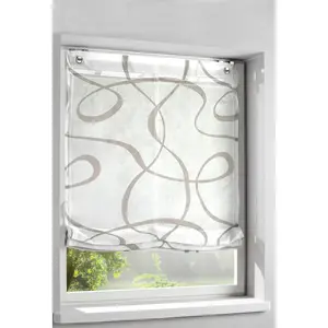 Римская штора с подвеской на крючке Heine Home, цвет weiß-grau