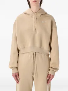 Толстовка на половичной застежке (или худи с наполовину застегивающейся планкой) Nike, бежевый