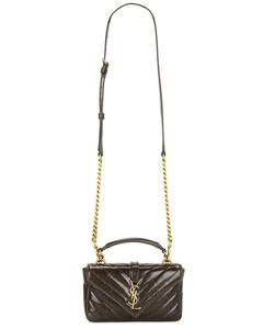 Мини-сумка на цепочке College Saint Laurent, Light Musk