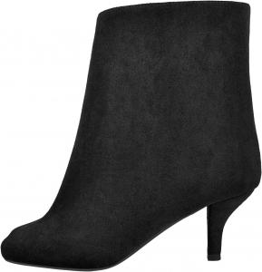 Ботильоны на низком каблуке с острым носком и скошенными каблуками для женщин Vecipatcare, Black