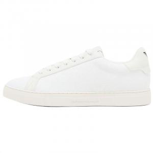 Кроссовки на шнуровке с кожаными вставками EMPORIO ARMANI