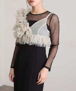 Платье-бюстье с оборками и жемчужными рюшами, состоящее из двух частей, свадебное платье, вечернее платье Pourvous, цвет Beige Black