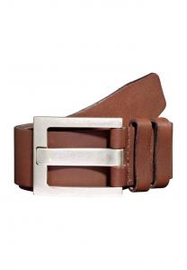 Гладкий кожаный ремень Manguun, коричневый