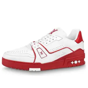 Кроссовки lv trainers 'white with red' Louis Vuitton, белый