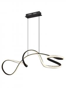 Globo lighting Светодиодный подвесной светильник "Swirl" в черно-серебристом цвете - (Д)108 x (Ш)33 x (В)12 см
