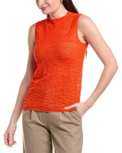 Вязаный кружевной свитер без рукавов Lafayette 148 New York