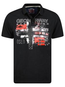 Рубашка-поло Geographical Norway, черный