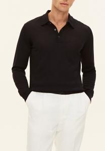 Футболка с длинным рукавом Polo Oscar Jacobson, темно-синий