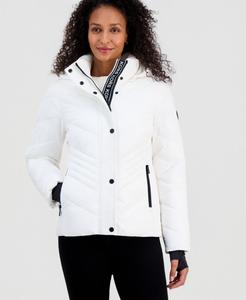 Женская складная пуховая куртка с капюшоном Michael Kors, White