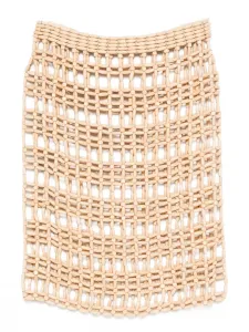 Юбка миди сетка с бисером TOTEME, нейтральный