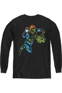 Футболка с длинным рукавом Gl Neon Lantern Youth Gildan, черный