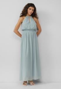 Платье макси LANGES MIT SMOK-DETAIL QS, светло-зеленый