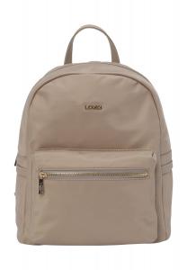 Рюкзак с эмблемой, однотонный, женский L.CREDI, бежевый