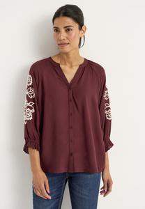 Блуза Cellbes of Sweden WITH EMBROIDERY, Wine Red Light Beige/Bordeaux