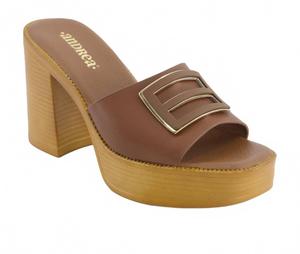 Женские сандалии-слипоны коричневые Andrea