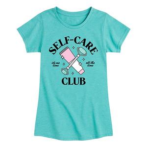 Футболка с принтом Girls 7-16 self care club Licensed Character, Turquoise