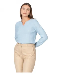 Свитер с V-образным вырезом в крапинку Kocca, синий