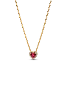 Ожерелье Возвышенное сердце Pandora, 14-каратное золотое покрытие