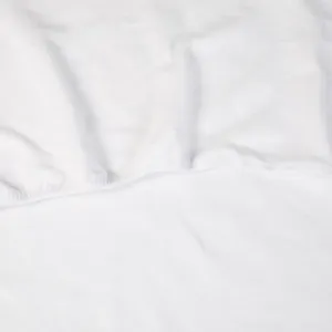 Простыня на резинке Kayori Showa для наматрасника, белая, 180x200 см, фланель, для матрасов высотой до 12 см, не требует глажки, легкий уход