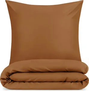 Комплект постельного белья 135x200 см + наволочка 80x80 см - простыни из микрофибры 135x200 см - комплект постельного белья из 2 предметов, коричневый Blumtal