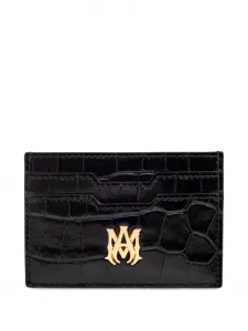 Кожаный кошелек с логотипом AMIRI, черный