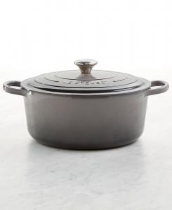 Эмалированная чугунная круглая французская кастрюля Signature объемом 9 кварт Le Creuset, цвет oyster