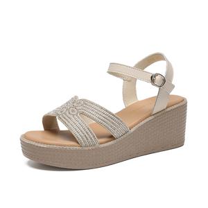 Сандалии с одним ремешком женские ZHR, Beige