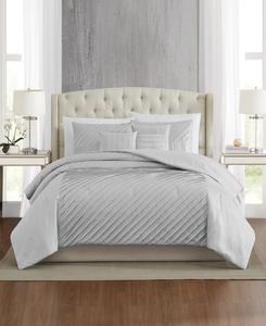 Комплект постельного белья James Pleated из 9 предметов, размер King Macy's, серебро