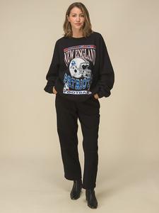 Флисовая толстовка с изображением шлема Patriots Junk Food Clothing, black-patriots