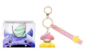 Sanrio Кулон My Melody Kuromi из ПВХ Унисекс, My Melody+Exquisite Shopping Bag A