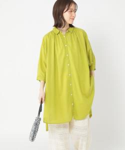 Платье-рубашка из окрашенной в готовом виде хлопчатобумажной ткани